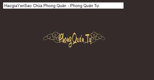 chua phong quan - phong quan tu