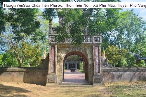 chua tien phuoc, thon tien non, xa phu mau, huyen phu vang, tt-hue
