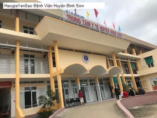 benh vien huyen binh son