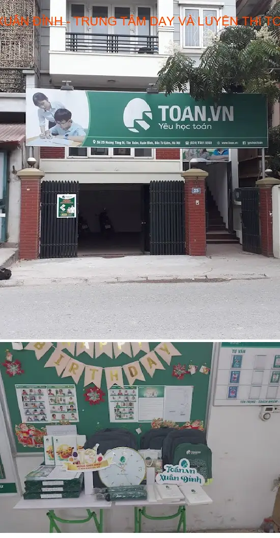 TOÁN.VN XUÂN ĐỈNH - A REPUTABLE CENTER FOR TEACHING AND PREPARING FOR MATH EXAMS