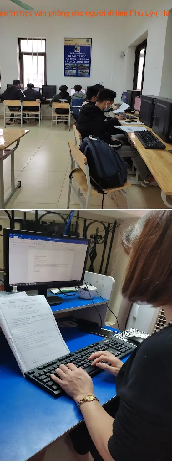 Office computer skills training for working professionals in Phu Ly (Ha Nam).