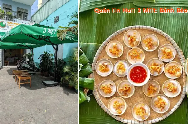 Hue Restaurant 3 Platters: Banh Beo Nam Loc, Com Bun Hen (rice noodles with clams), Clams with Rice Crackers, Hue-style Spring Rolls and Sausages.