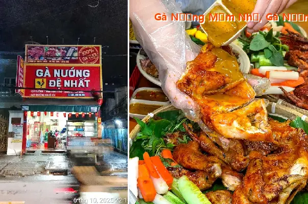Grilled Chicken with Fermented Fish Sauce, Grilled Chicken with Salt and Chili - The Best Grilled Chicken - 23a Nguyen Van Lac Street, Ward 21, Binh Thanh District