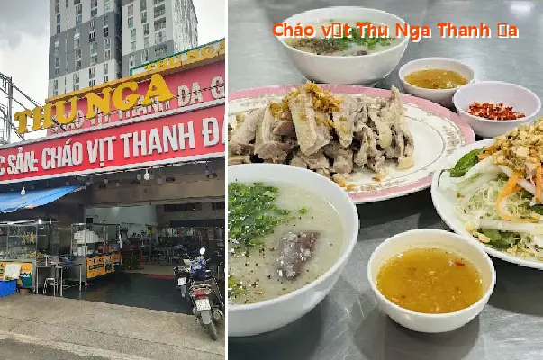 Duck porridge at Thu Nga Thanh Da
