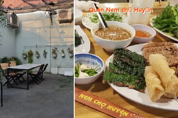 Nem (Vietnamese spring roll) restaurant in Huyen market.