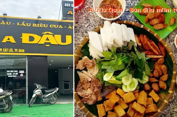 A Dau Quan - Bun Dau Mam Tom (Rice noodles with tofu and shrimp paste)