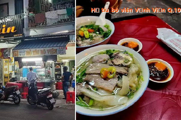 Beef ball noodle soup at Vinh Vien, District 10.