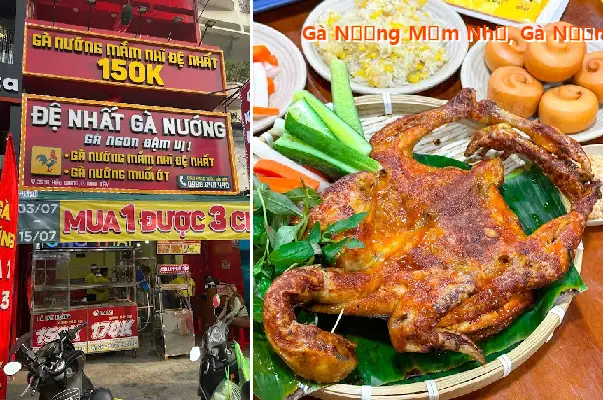 Grilled Chicken with Fermented Fish Sauce, Grilled Chicken with Salt and Chili - The Best Grilled Chicken - 251G Hau Giang Street, Ward 2, District 6