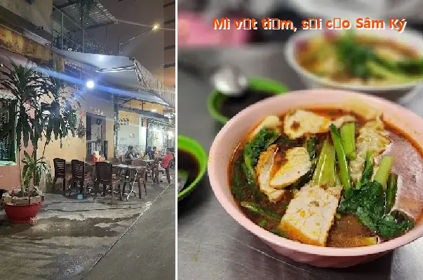 Braised duck noodles, Sam Ky dumplings