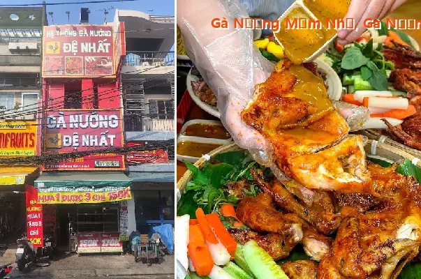 Grilled Chicken with Fermented Fish Sauce, Grilled Chicken with Salt and Chili - The Best Grilled Chicken - 127 Nguyen Thi Tan Street, Ward 2, District 8