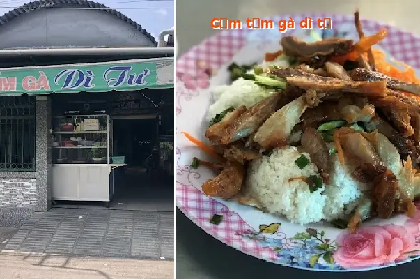 Chicken rice dish at Auntie Tư s