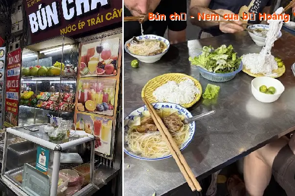 Bun cha - Nem cua be Hoang Yen