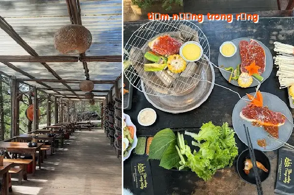 barbecue in the forest