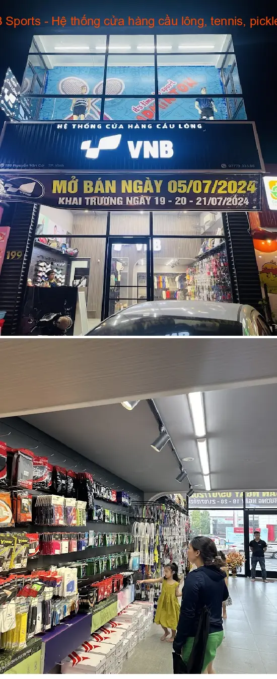 VNB Sports - A chain of stores specializing in badminton, tennis, and pickleball.