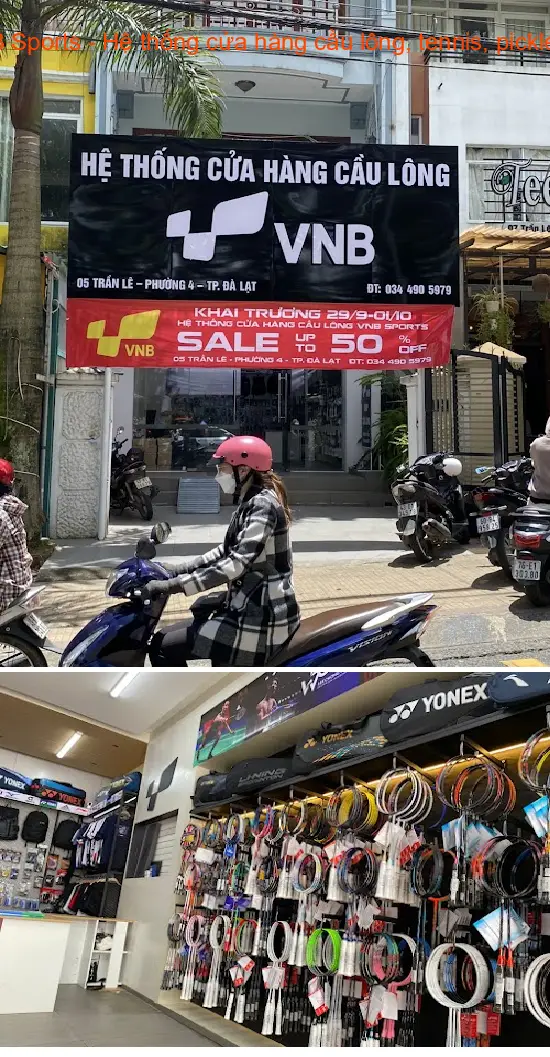 VNB Sports - A chain of stores specializing in badminton, tennis, and pickleball.