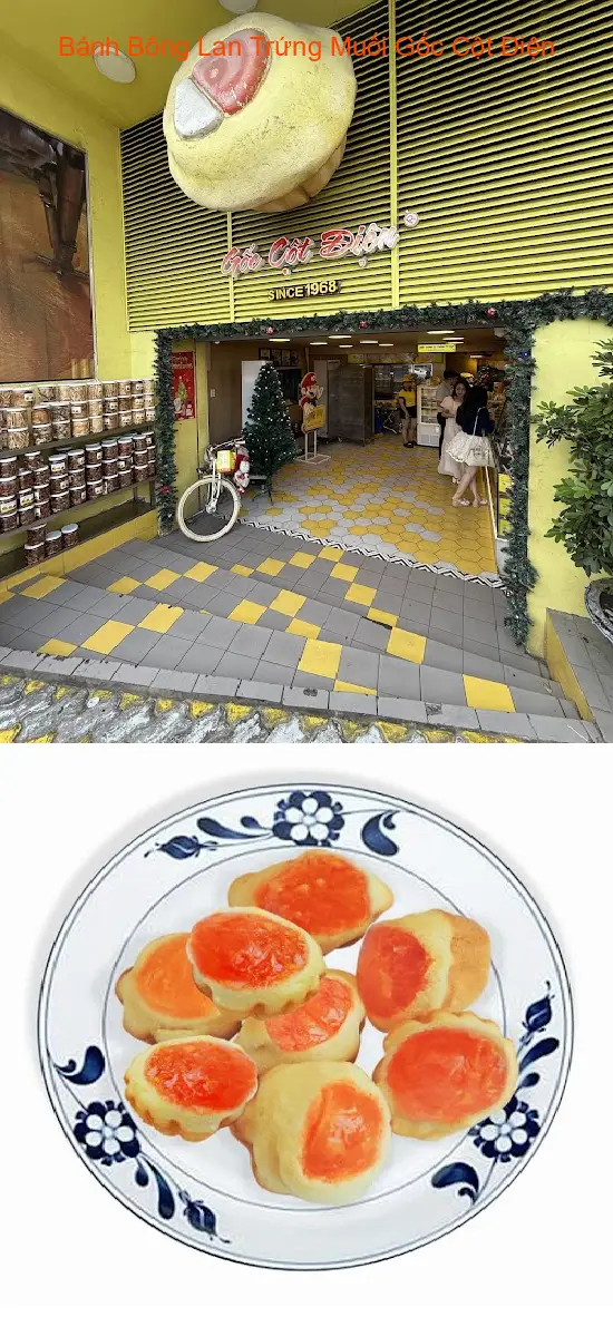 Salted Egg Sponge Cake at the Base of the Electric Pole
