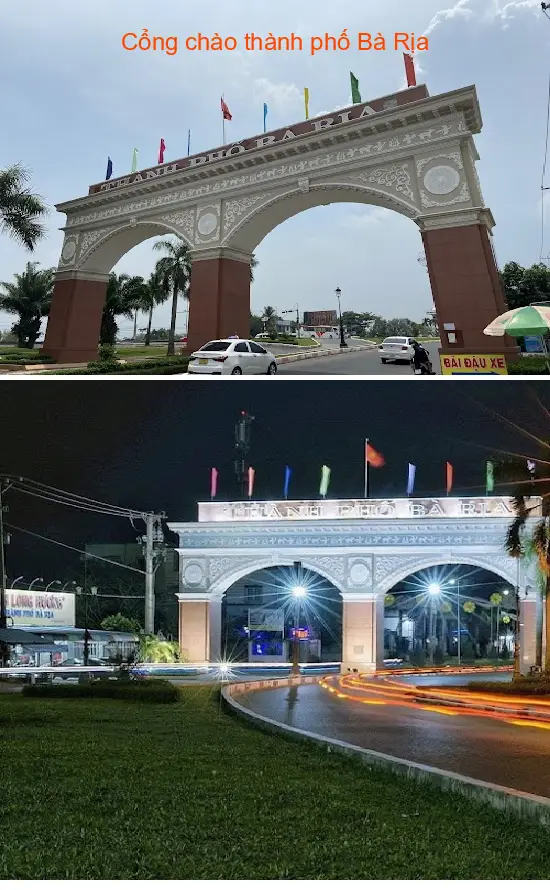 The entrance gate to Ba Ria city.