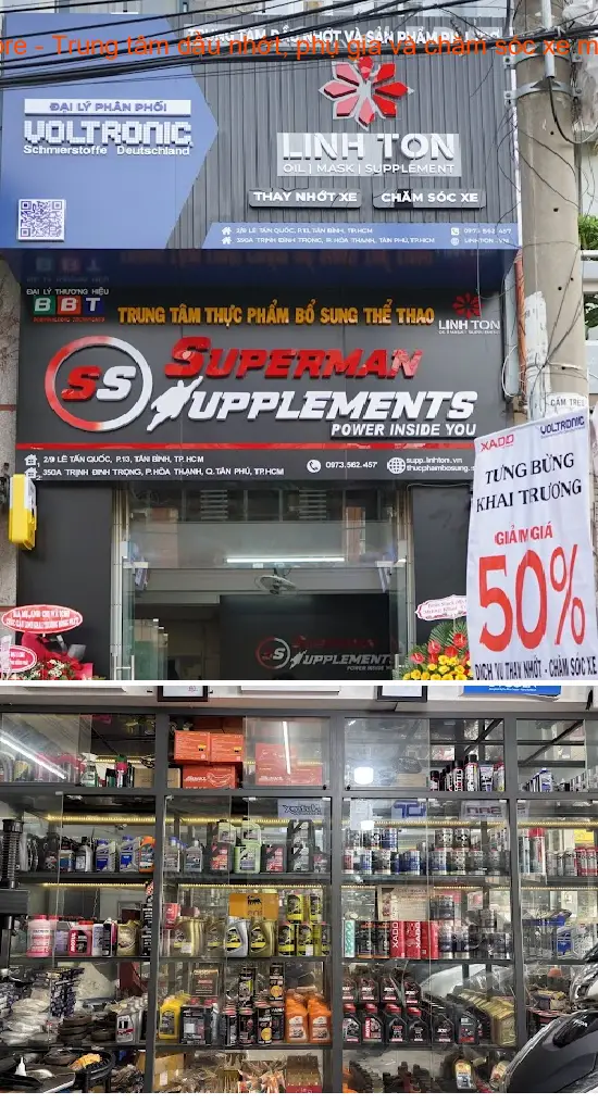 Linh Ton Store - A comprehensive center for engine oil, additives, and motorcycle care.