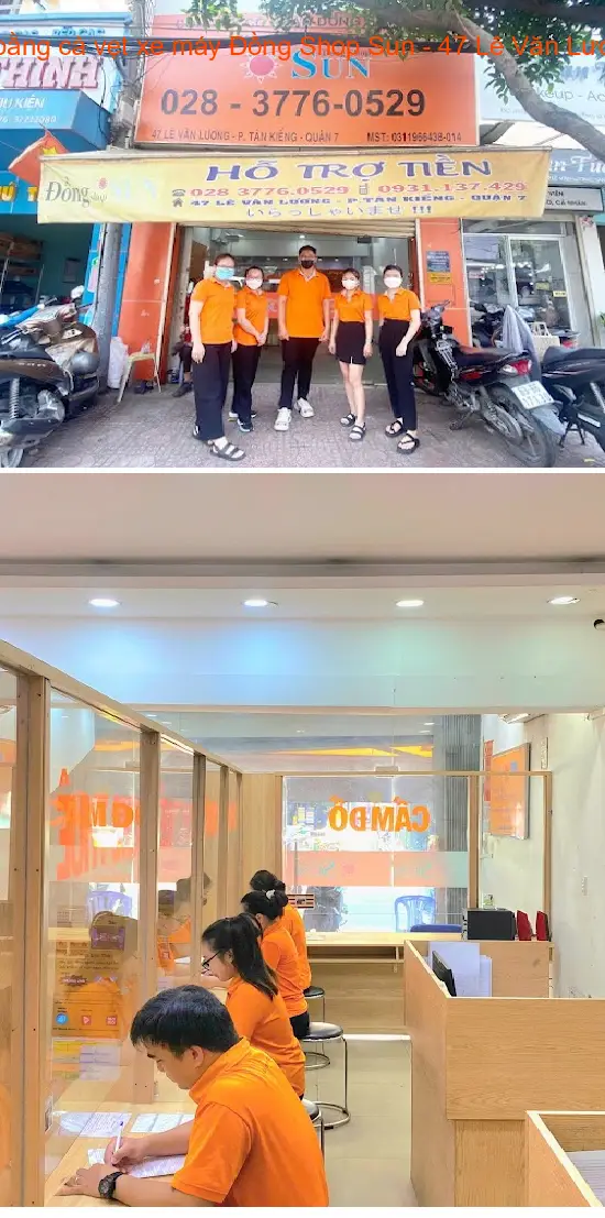 Quick loans using motorbike registration certificates at Dong Shop Sun - 47 Le Van Luong Street, District 7.