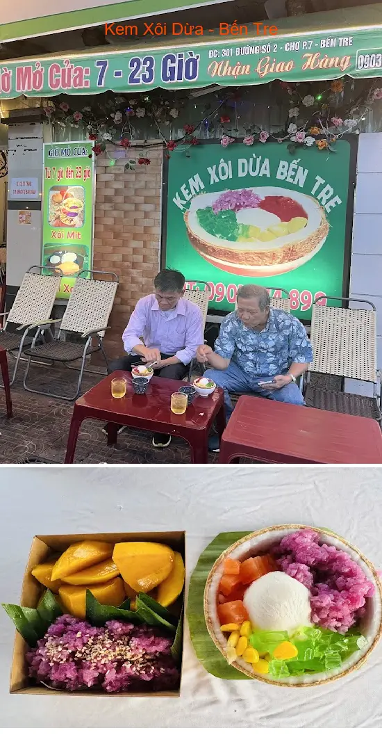 Coconut Sticky Rice Ice Cream - Ben Tre