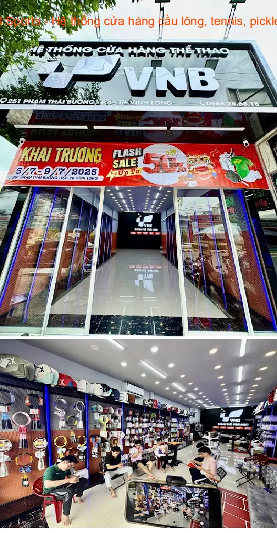 VNB Sports - A chain of stores specializing in badminton, tennis, and pickleball.