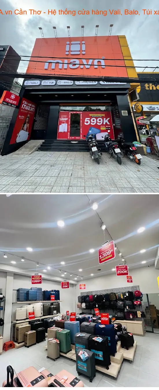 MIA.vn Can Tho - System of stores selling suitcases, backpacks, and handbags.